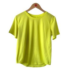 Lululemon Yellow Serpentine High Neck Running and Training T-Shirt Size Medium